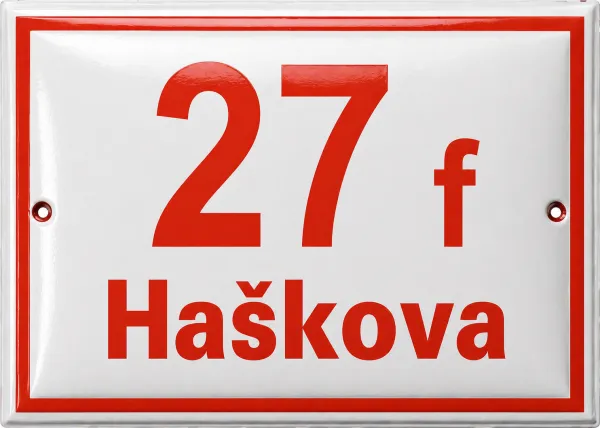 Smaltovaná domovní čísla orientační města Brna 